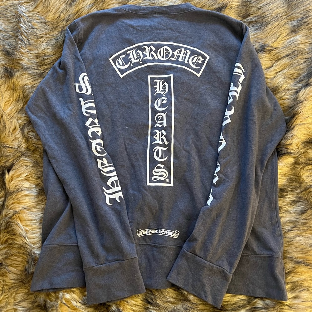 Vintage Chrome Hearts Crewneck Grey and White